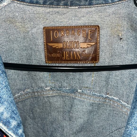 Vintage Fringed Jordache Blue Jean Stitched Jacket - Picture 7 of 12